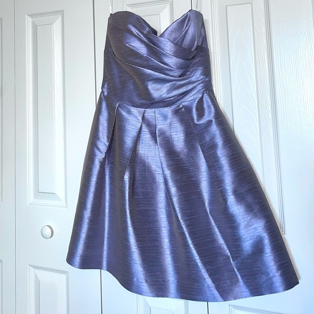 Alfred Sung! Formal Metallic Lavender Dress